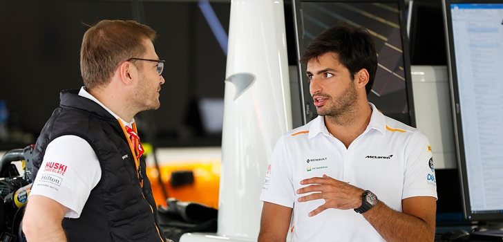 Carlos Sainz, en Suzuka junto a Seidl