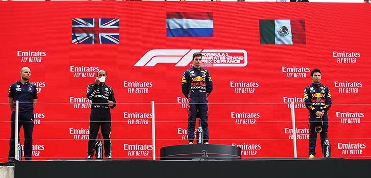 Honda, eufóricos con el podio de Verstappen y Pérez