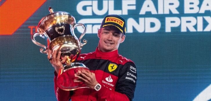 Leclerc, en el podio de Sakhir