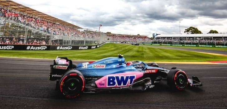 Ocon, durante el GP de Australia 2022