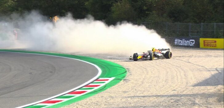 Accidente de Pérez en los Libres de Monza