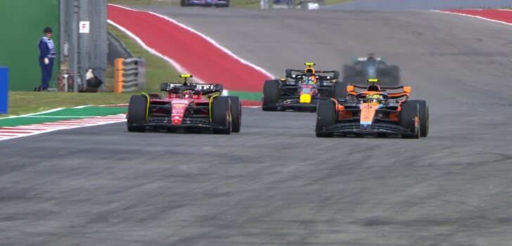 Sainz, Norris y Pérez, en la Sprint de Austin