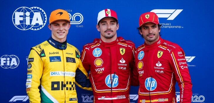 Sainz, junto a Leclerc y Piastri en el podio de Mónaco
