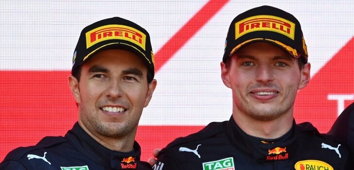 Pérez y Verstappen, juntos en el podio