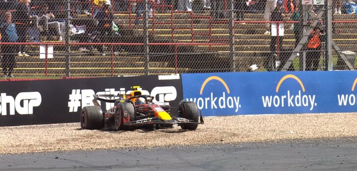 Accidente de Pérez en la Qualy de Silverstone