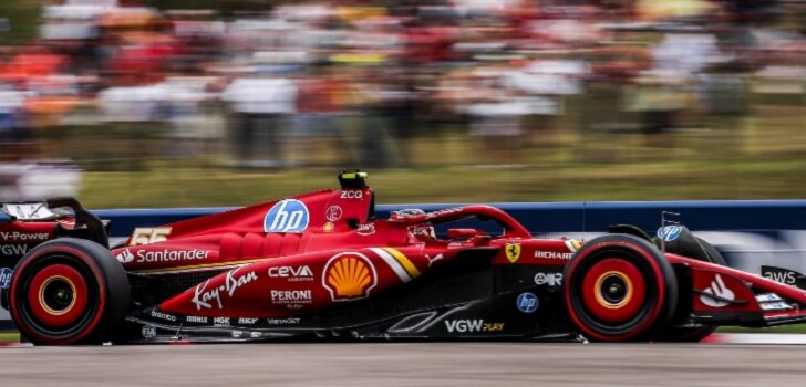 Carlos Sainz durante la Qualy de ayer