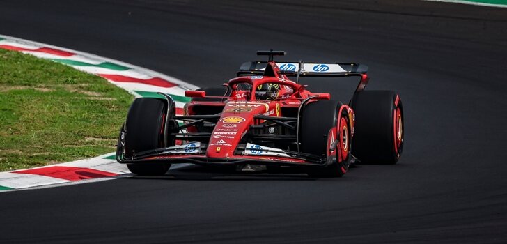 Leclerc, en la Qualy de Monza