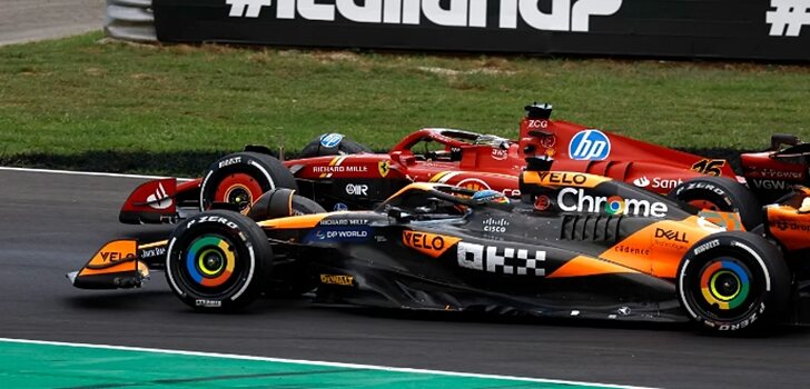 Piastri y Leclerc luchan en Monza