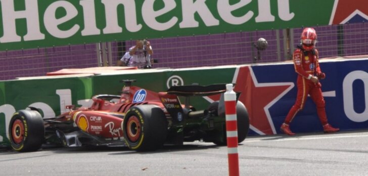 Leclerc contra el muro en los FP1