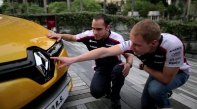 Pastor Maldonado y Valtteri Bottas prueban el nuevo Clio 4 RS