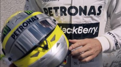 Nico Rosberg explica el diseño de su casco