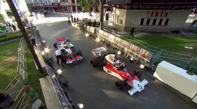 Pérez y Button, en el estreno de 'Rush' con los McLaren M23 y MP4-23