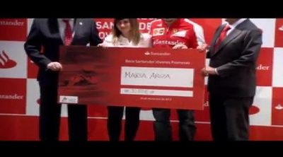 Fernando Alonso entregó la Beca Santander de 2013